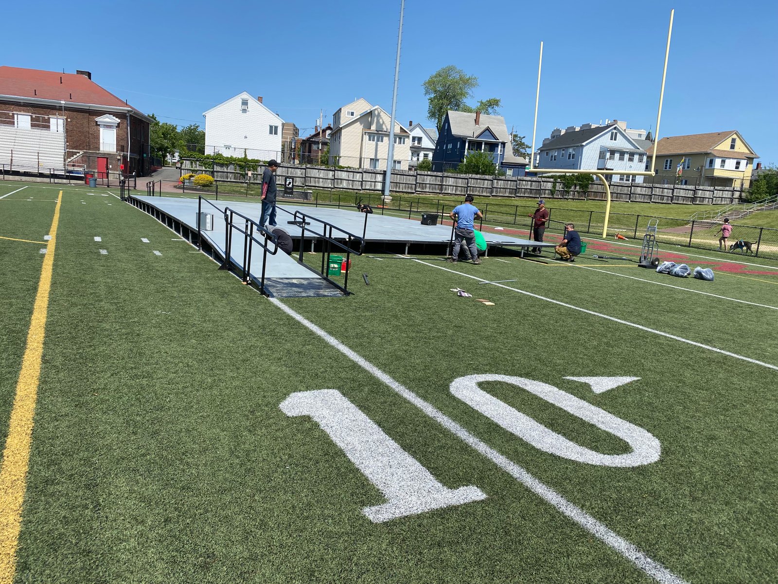 Stage on Football  Field